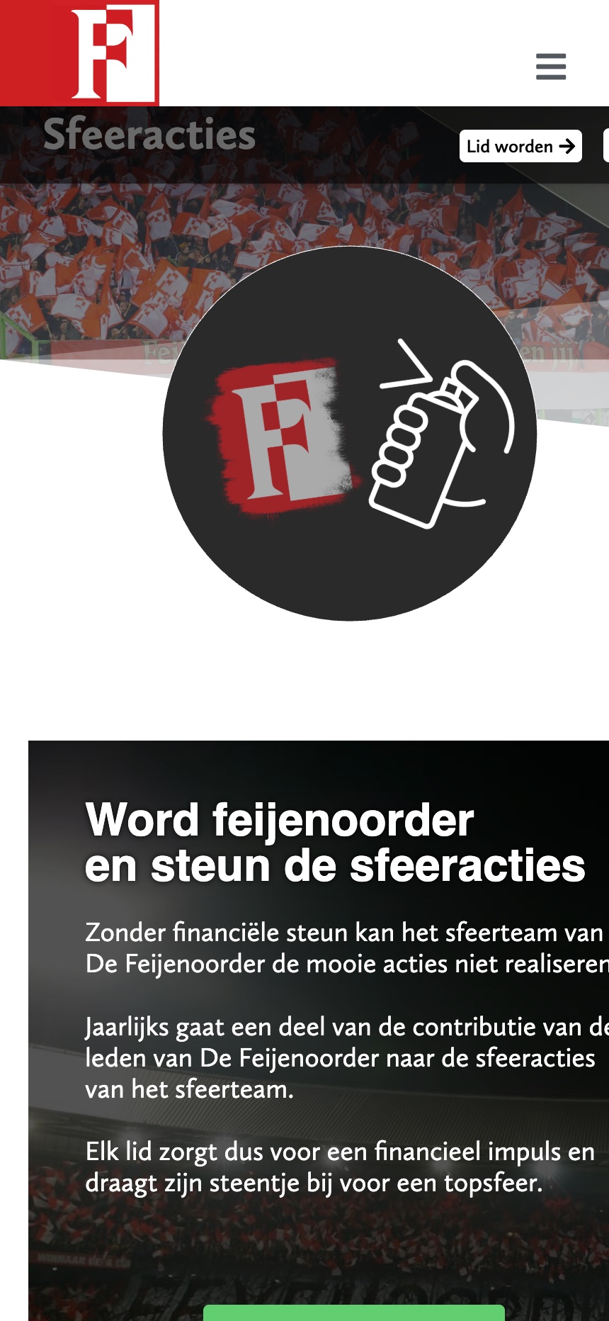 De website van FSV De Feijenoorder
