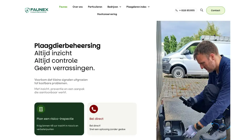 Faunex — website door BRKdesign