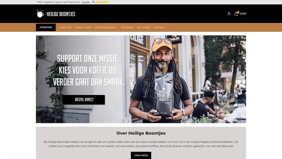 Heilige Boontjes — website door BRKdesign
