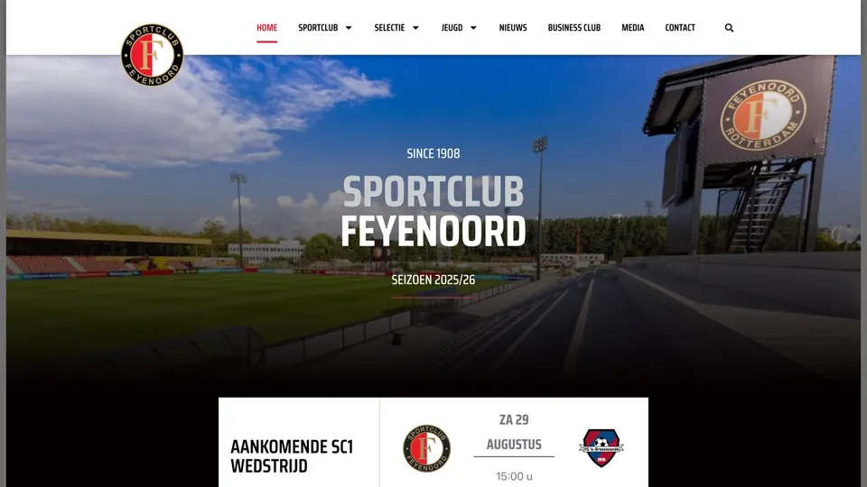 SC Feyenoord — website door BRKdesign